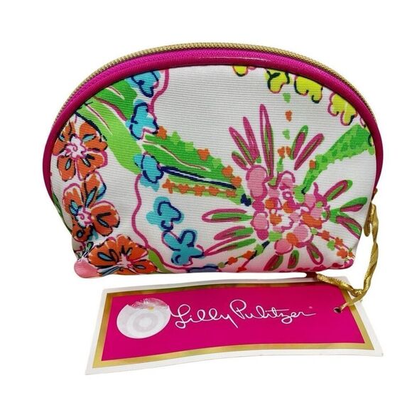 Lilly Pulitzer for Target, Round‎ Top Travel Clutch Bag "Nosey Posie" Print, NEW - Picture 1 of 5